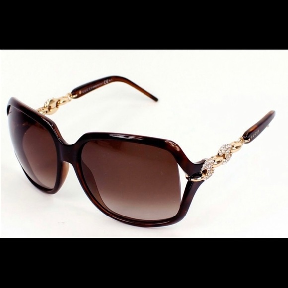 Gucci Chain Linked Crystal Sunglasses 💯 Authentic